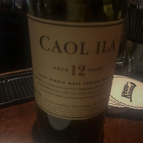 Caol Ila single malt Scotch Whiskey.