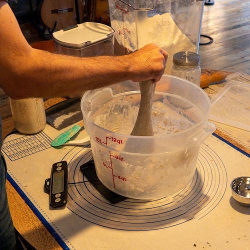 Sourdough bread making