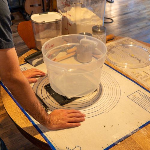 Sourdough bread workspace