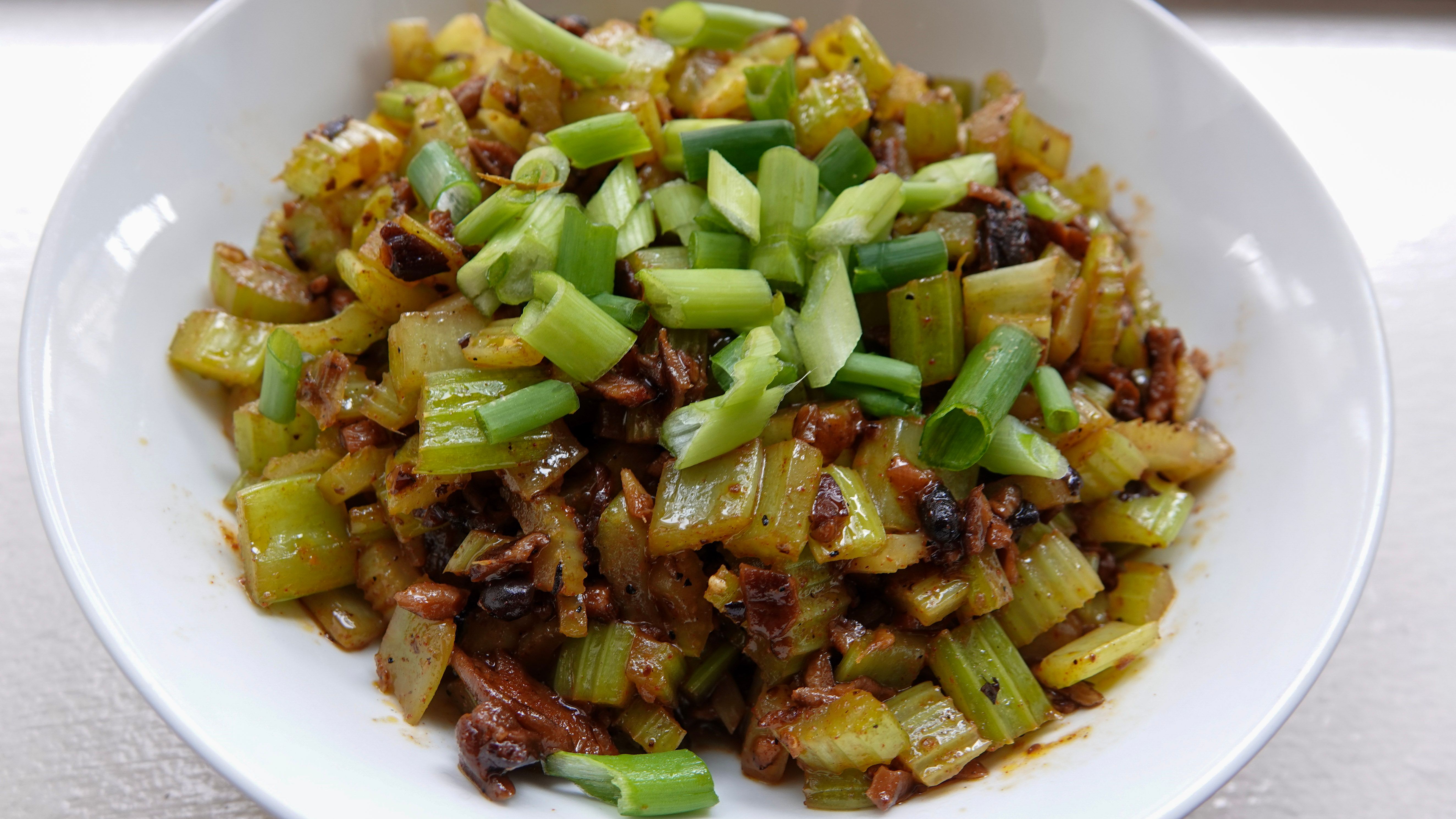 Vegan Sichuan Stir Fried Celery