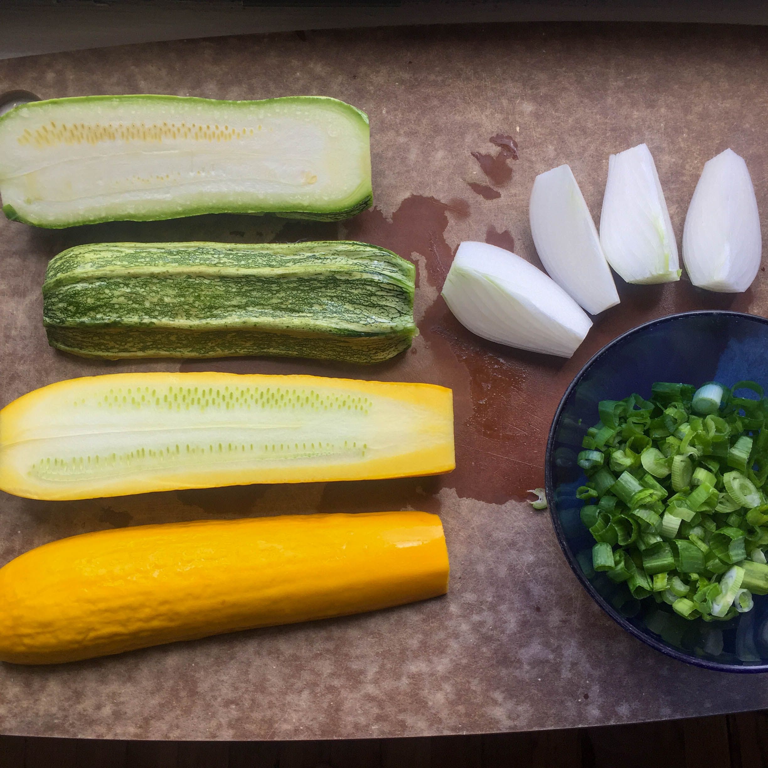 Zucchini pancakes ingredients