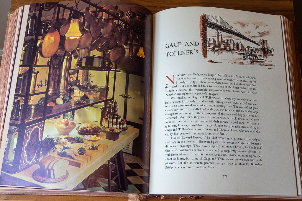 Vincent Price Cookbook Gage and Tollner's